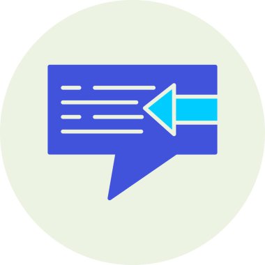 Konuş. Web simgesi basit illüstrasyon