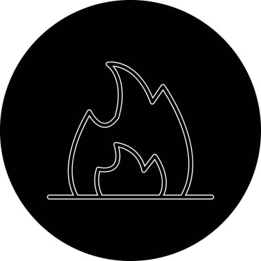 Ateş simgesinin vektör illüstrasyonu,