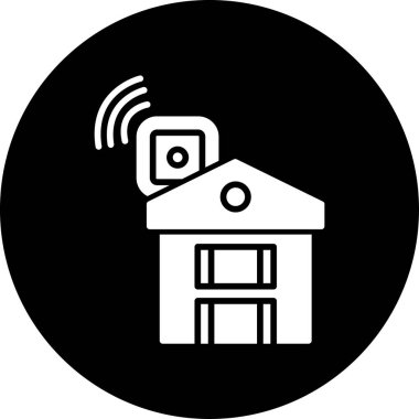 Bir bina simgesinin vektör illüstrasyonu