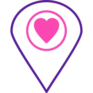 konum. Web simgesi basit illüstrasyon