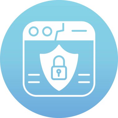 güvenlik simgesi vektör illüstrasyonu