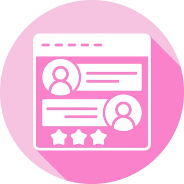 Geri bildirim. Web simgesi basit illüstrasyon