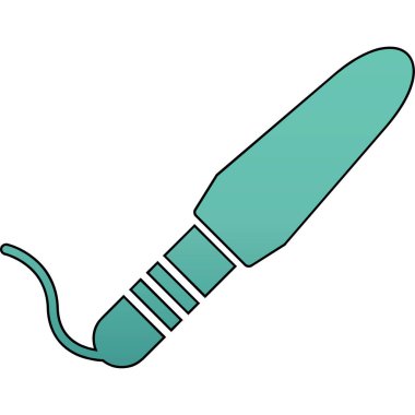 Çizgi film mavi renkli lastik fırçanın vektör çizimi