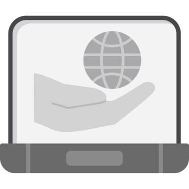 Küre simgesi. Web için vektör simge basit çizimi