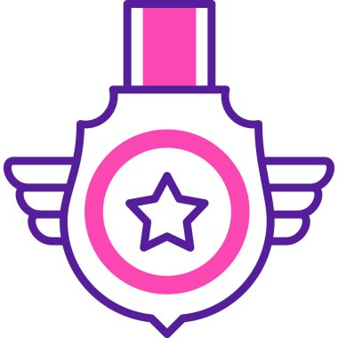 Madalya ikon vektör illüstrasyonu