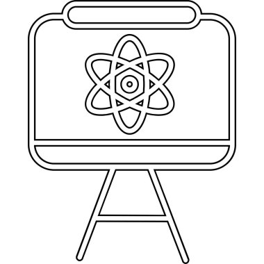 atom tahtası izole edilmiş ikon vektör çizimi tasarımı