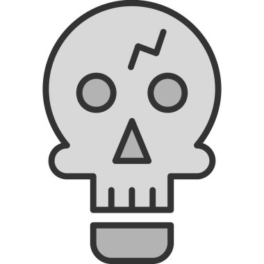 Kafatası. Web simgesi basit illüstrasyon