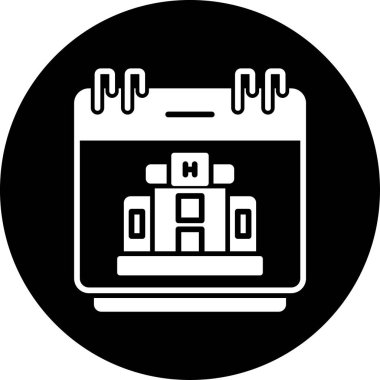 Takvim simgesinin vektör illüstrasyonu