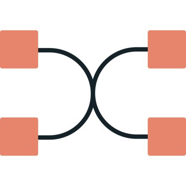 Ağ simgesi. bağlantıların vektör illüstrasyonu