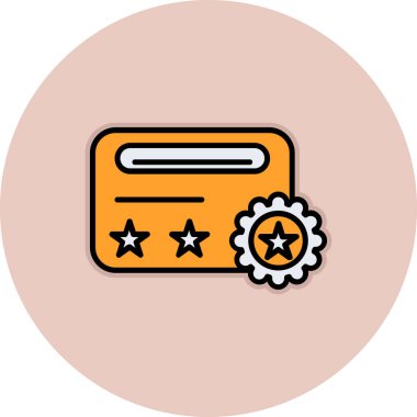 Müşteri memnuniyeti derecelendirme simgesi. ana hatlı müşteri geribildirim derecelendirme vektör rengi düz izole