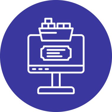 Bilgisayar. Web simgesi basit illüstrasyon