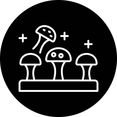 mantar simgesi vektör illüstrasyonu