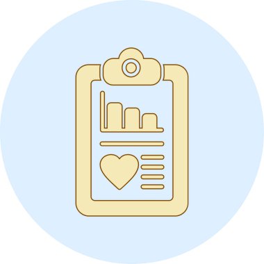 Bir kalp simgesinin vektör illüstrasyonu