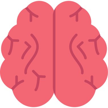 beyin ikonu vektör illüstrasyonu