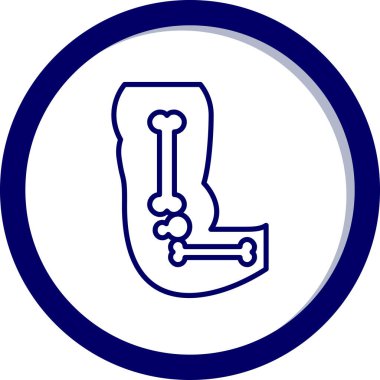 Bir b eksikliği simgesinin vektör çizimi