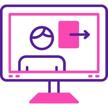 Bilgisayar. Web simgesi basit illüstrasyon