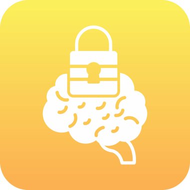 Soyut arkaplanda beyin simgesi izole edildi