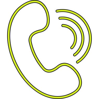 Çağrı merkezi simgesi. Web için telefon vektör simgelerinin özet çizimi