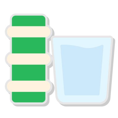 Süt ikonunun düz tasarımı. vektör illüstrasyonu