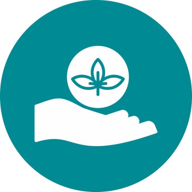 Bir yaprak simgesinin vektör illüstrasyonu