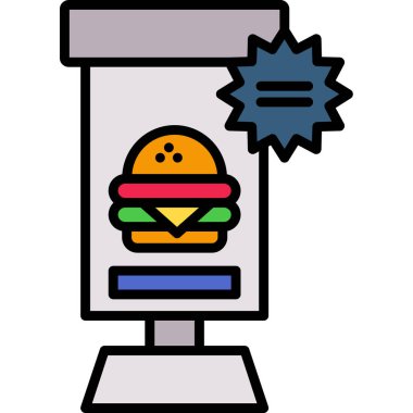 Hamburger fast food ikonu