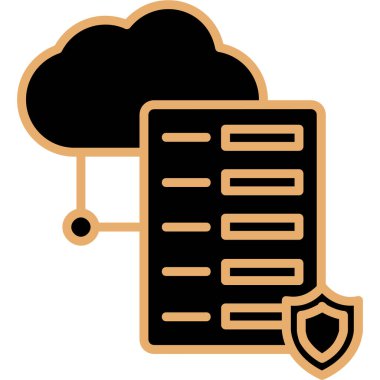 veri bulut simgesi ile doldurulmuş ana hat biçimi