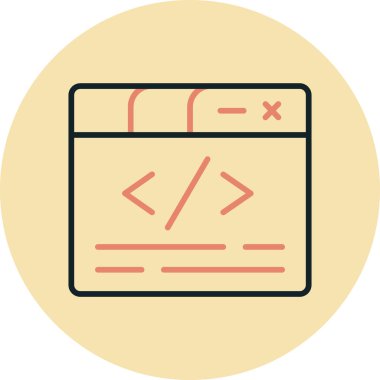 Düz biçimli web tasarım geliştirme simgesi