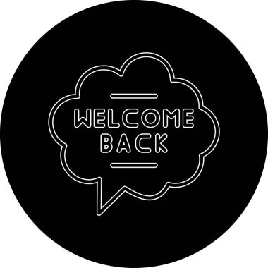 Hoş geldin ikonu. Modern vektör illüstrasyonu. Beyaz arkaplanda karşılama simgesi