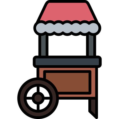 Bir araba simgesinin vektör illüstrasyonu