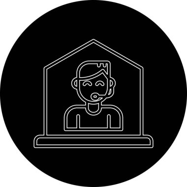 Ev simgesinin vektör illüstrasyonu