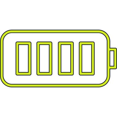 elektrik pil simgesi, vektör illüstrasyonu