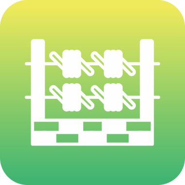 Bir çit simgesinin vektör illüstrasyonu