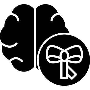 Yay ikonlu hediye kutusu. Web için yay vektör simgesi ile basit bir illüstrasyon