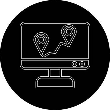 Vektör konumu simge illüstrasyonu