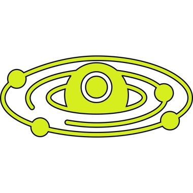 Dünya gezegeni işareti. çizgi roman biçimi simgesi