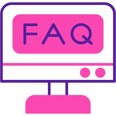Faq. Web simgesi basit illüstrasyon