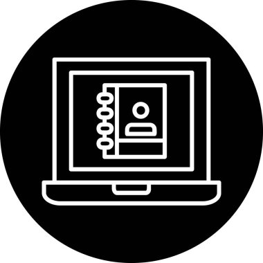 dizüstü bilgisayar simgesi vektör çizimi