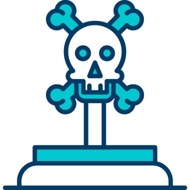 Kurukafa simgesi vektör illüstrasyonu