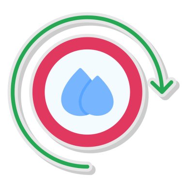 su damlası ağ simgesi, vektör illüstrasyonu