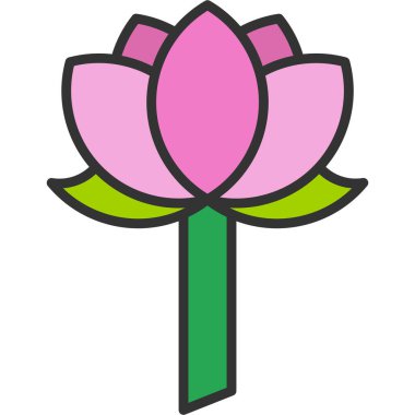 Çiçek. Web simgesi basit illüstrasyon