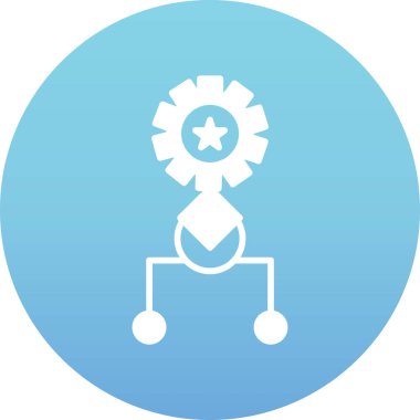 Tek izole edilmiş simgenin vektör illüstrasyonu