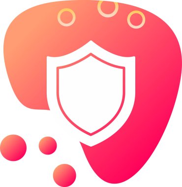 Bir kalkan simgesinin vektör illüstrasyonu