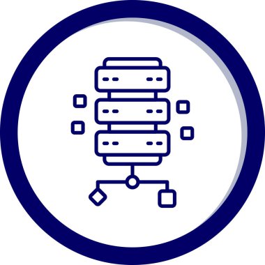 veri ağı. Web simgesi basit illüstrasyon