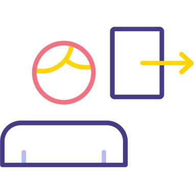 Tek bir dosya simgesinin vektör illüstrasyonu