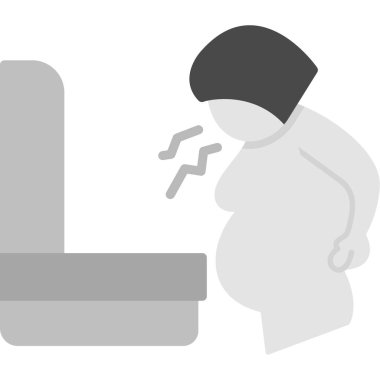 tek renkli kadın hasta ikonu