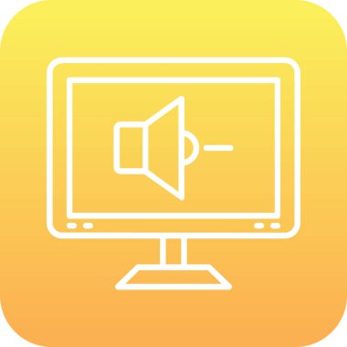 vektör lcd simgesi illüstrasyonu