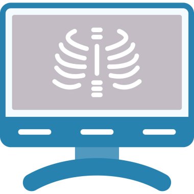 Bilgisayar monitörü. Web simgesi basit illüstrasyon