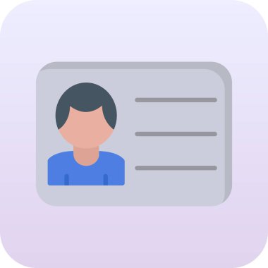 ID kart simgesi vektör illüstrasyonu