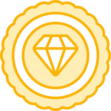 Elmas. Web simgesi basit illüstrasyon