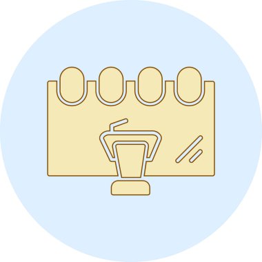 Kahve makinesi simgesinin vektör illüstrasyonu